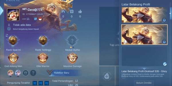 Gambar Product NEW CHEAP MOBILE LEGEND ACCOUNT