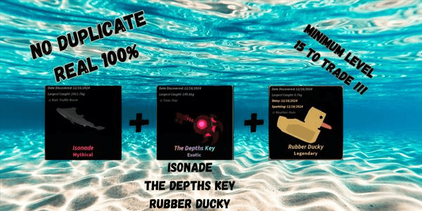 Gambar Product Isonade + The Depths Key + Rubber Duck - FISCH
