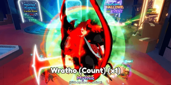 Wratho (count) Halloween skin Anime adventure