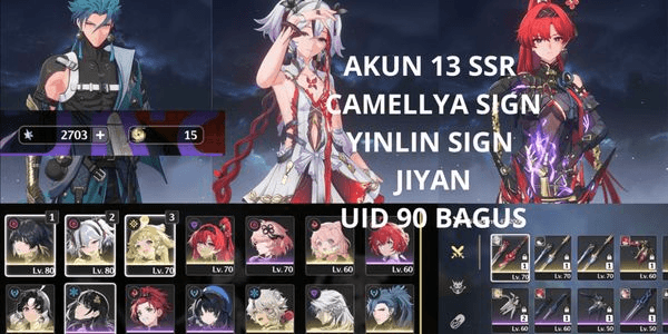 Gambar Product [SEA] 13 SSR CAMELLYA SIGN, YINLIN SIGN, JIYAN, CALCHARO R1, VERINA, ENCORE,JIANXIN,LINGYANG, EMERALD X2, UID BAGUS