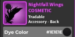 Gambar Product Nightfall Wings // World Zero