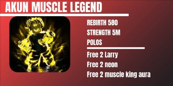 Gambar Product Akun Muscle Legend 580