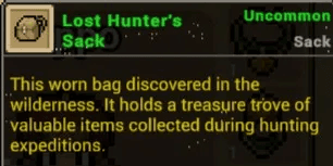 Lost Hunter's Sack