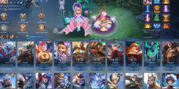 Gambar Product Smurf GG Murah Prime Claude,M6 Claude,2Epic Change,Uranus Recal Prime M6 SKIN 22 HERO 32