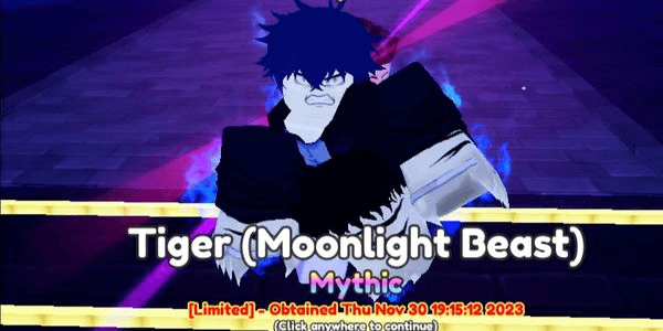 Gambar Product Tiger (MoonLight Beast) || Anime Adventure