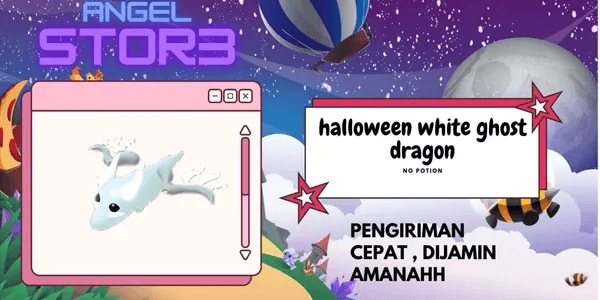 Halloween White Ghost Dragon