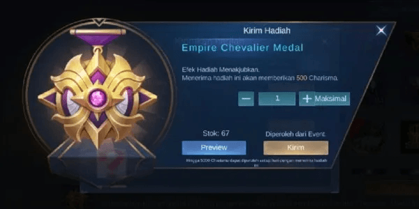 Empire Chevalier Medal