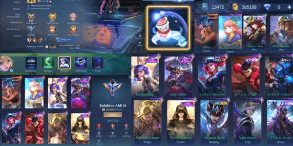 Gambar Product Many Sultan Skin Accounts + Recall Snowman + Many Epic