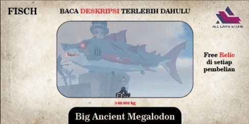 Gambar Product Big Ancient Megalodon (Fisch Event)