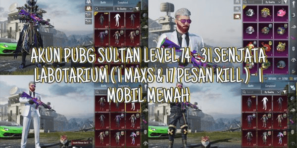 Gambar Product PROMO HARI NATAL !!! AKUN PUBG MOBILE INDONESIA LVL 74 - SET SULTAN - 31 SENJATA LAB ( 1 MAX & 17 KILL MESSAGE )