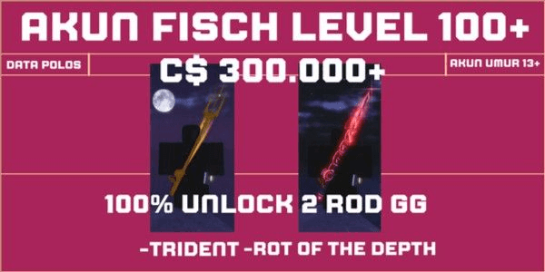 Gambar Product FISCH RBL ACCOUNT LEVEL 100 [ ROD OF THE DEPTHS ][ TRIDEN ROD ]