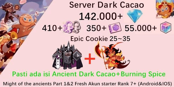 Gambar Product Akun starter Cookie Run Kingdom(Server Dack Cacao)DC16