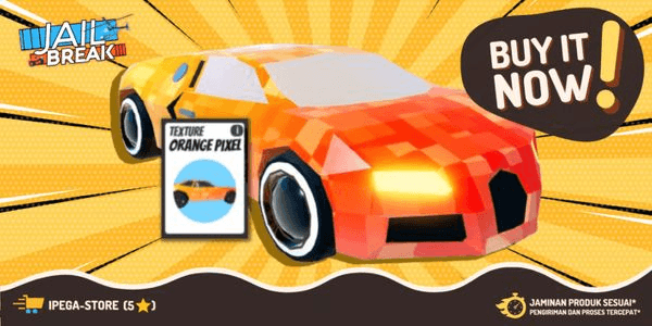 Gambar Product Orange Pixel Texture - Jailbreak [Trading]