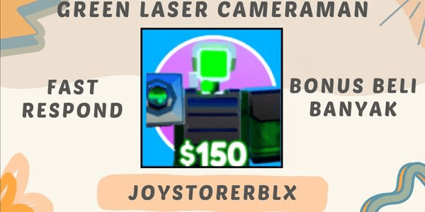 Gambar Product (Exclusive) Green Laser Cameraman | Toilet Tower Defense