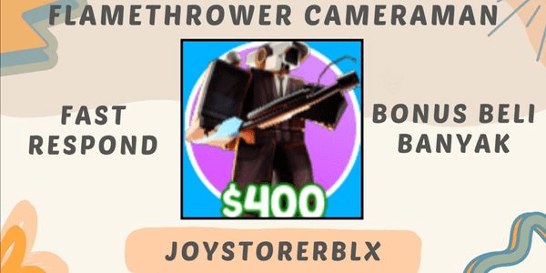 Gambar Product (Exclusive) Flamethrower Cameraman | Toilet Tower Defense