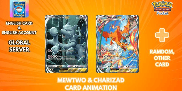 Gambar Product Charizad EX + Mewtwo EX Account Lv19 620 Card