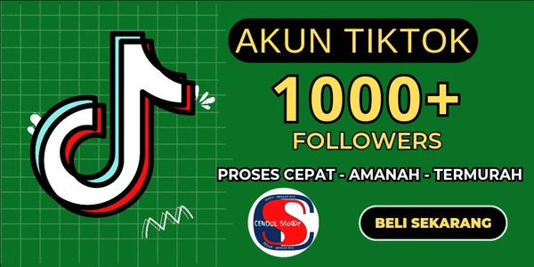 Gambar Product Akun Tiktok 1000+ Followers No Drop Permanent Murah