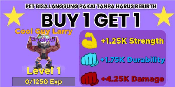 Gambar Product Evolved Cool Guy Larry LVL 1 - Muscle Legends