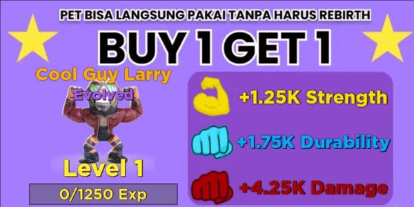 Evolved Cool Guy Larry LVL 1 - Muscle Legends