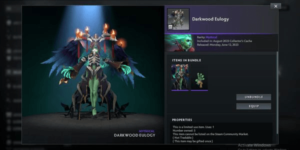 Gambar Product Darkwood Eulogy (Death Prophet Bundle August 2023 Collector's Cache)