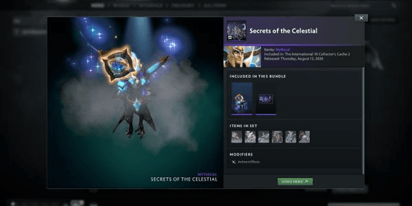 Gambar Product Secrets of the Celestial (Bundle Skywrath Mage Collector's Cache TI 10)