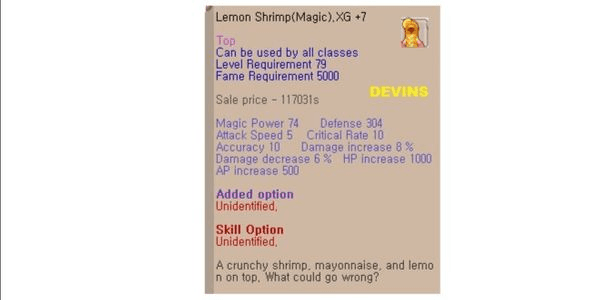 Gambar Product Lemon Shrimp (Magic) XG+7
