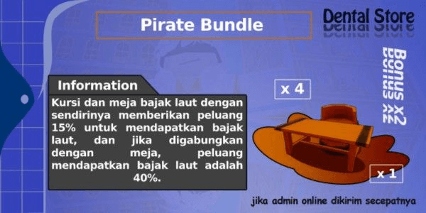 Gambar Product Pirate Set (1 Table + 4 Chairs)