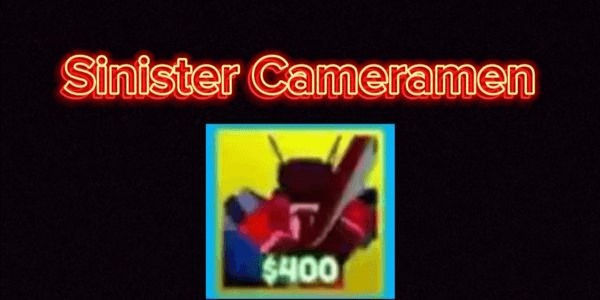 Gambar Product Sinister Cameraman | Toilet Tower Defense