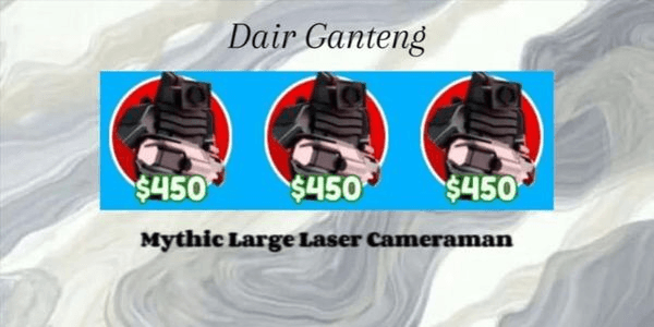 Gambar Product Mythic Large Laser Cameraman - Toilet Tower Defense