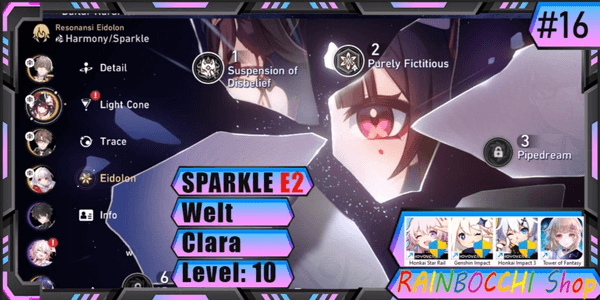 Buy Account SPARKLE E2 / Eidolon 2 starters Honkai: Star Rail 2708454 ...
