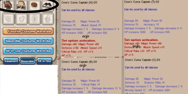HTBS Crow's Curse Captain GX DDI 29% ODI 12% Permanent Costume