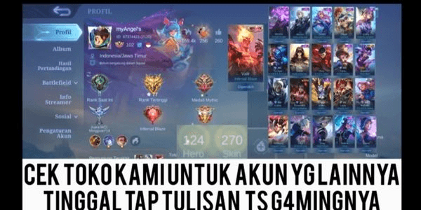 Gambar Product AKUN ML BER HERO BYK