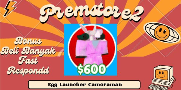 Gambar Product (Mythic) Egg Launcher Cameraman | Toilet Tower Defense