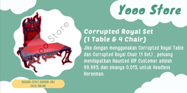 Gambar Product My Restaurant - Corrupted Set (1 Table & 4 Chairs)