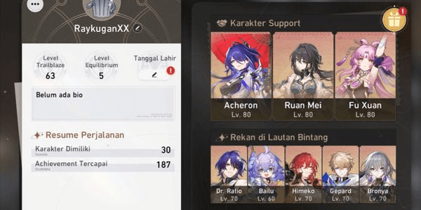 Gambar Product Acheron, Fuxuan Signature, Ruan Mei, Welt Signature, Dr.Ratio, Bronya, Himeko E2, Gepard, Bailu