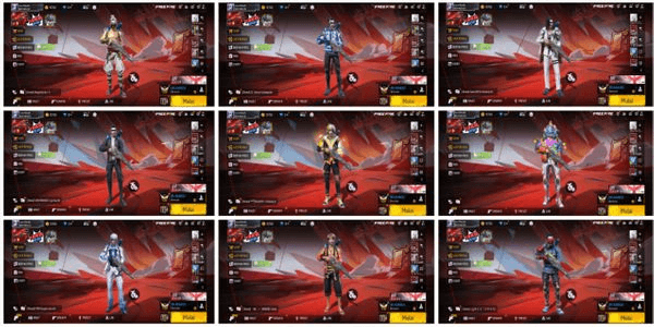 Gambar Product FF SG2 GRAY ACCOUNT, VAULT 279, MAIN YINYANG BUNDLE, SEMI OLD EPAS BUNDLE, WEAPON 280, SCAR PARADISE, MP40 INCUBATOR YELLOW, SG2 2 FLAVORS