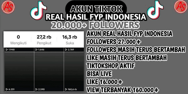 Gambar Product CHEAPEST TIKTOK ACCOUNT 20,000 FOLLOWERS!! CAN LIVE