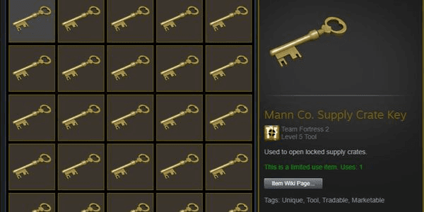 Gambar Product Mann Co. Supply Crate Key | KEY Team Fortress 2
