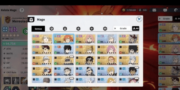 Gambar Product SSR Mage Mereoleona Bintang 5 + Skill page