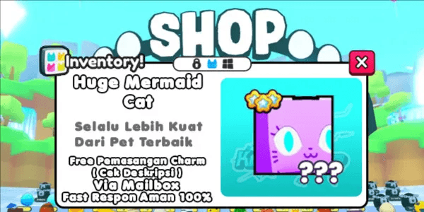 Huge Mermaid Cat