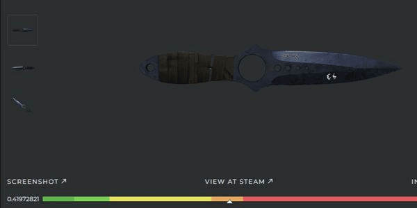 Gambar Product skeleton knife Blue Steel Well-Worn StatTrak
