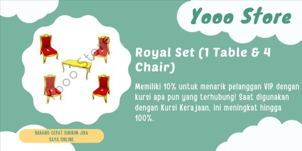 Gambar Product My Restaurant - Royal Set (1 Table & 4 Chairs)