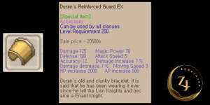 Duran's Reinforced Guard. EX