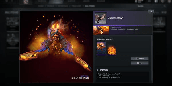 Gambar Product Crimson Dawn - Phoenix Bundle Set Collector Cache Diretide 2022