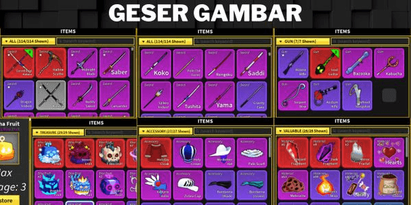 Gambar Product V4 Account Human, Shark, Angel, Cyborg / CDK, Hallow Scythe, Soul Guitar / Perm Fruit Rocket (check description)