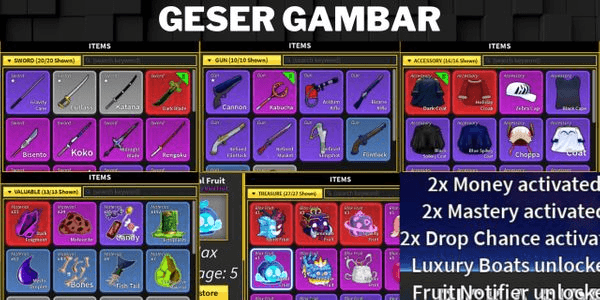 Gambar Product SHARKMAN KARATE Account / Full Gamepass / Perm Fruit Rocket, Spring, Magma, Buddha, Portal, Dough / Storage +5 (check description)