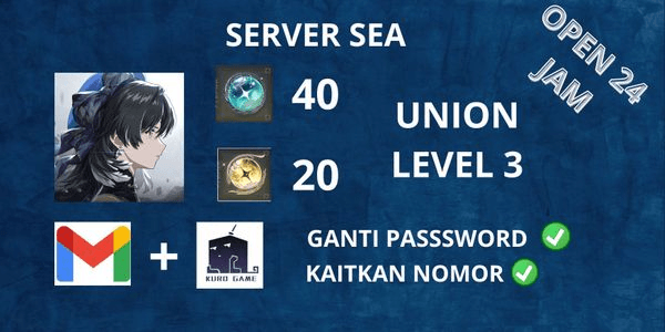 Gambar Product Akun Reroll Siap Gacha Server SEA