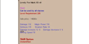 Lovely Fox Mask XG+9 +70 Moving Speed