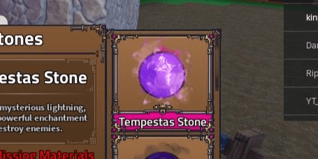 Gambar Product Tempestas stone king legacy