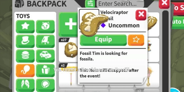 Gambar Product Velociraptor Fossil adopt me